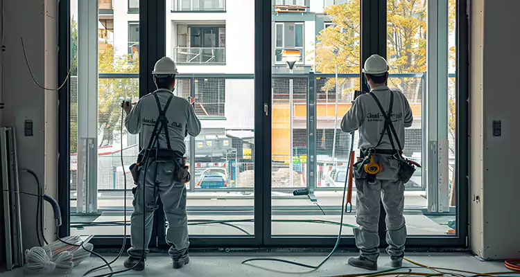 Patio Door Glass Replacement with Built-In Blinds in DeLand, FL