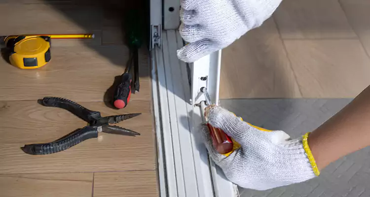 Backyard Sliding Door Track Repair in DeLand, FL